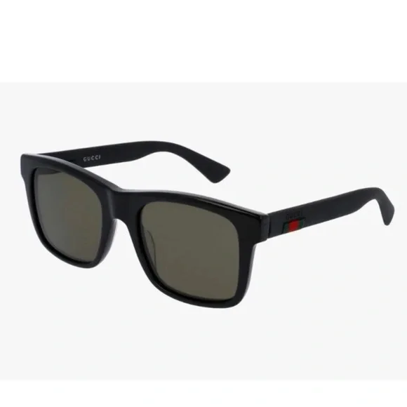 Gucci Sunglasses GG008S 03 53 20 145 BLACK BROWN MEN'S UNISEX NEW - Picture 8 of 12